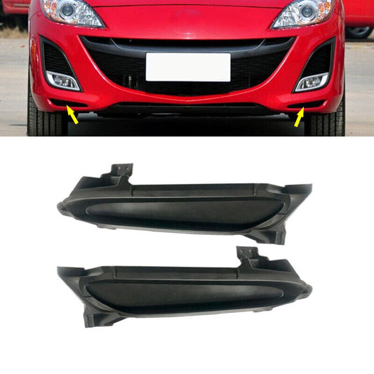 Pair of front bumper lower vent cap trim trim frames LHRH for 2010-2011 for Mazda 3