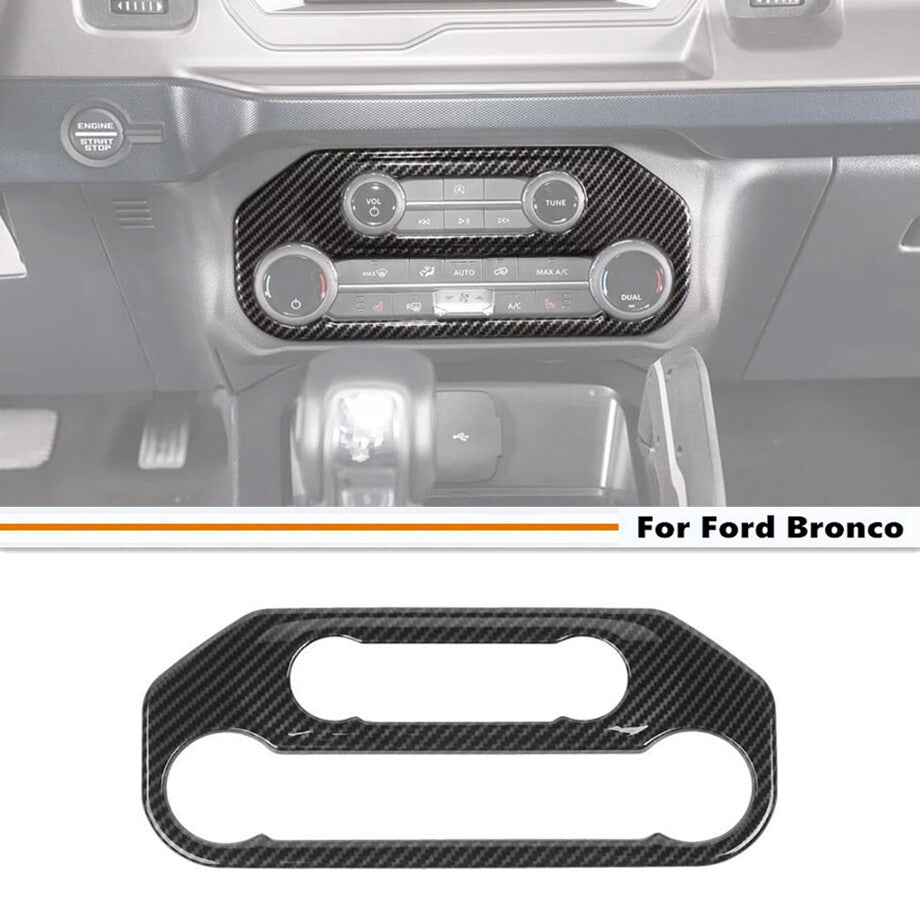 Suitable for 2021-2024 for Ford for Mustang carbon fiber air conditioning switch panel cover trim