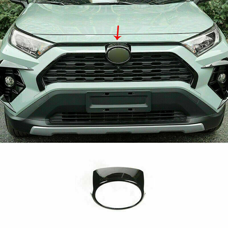 for Toyota RAV4 2019-2022 Glossy Black Front Logo Emblem Badge Frame Cover Trim