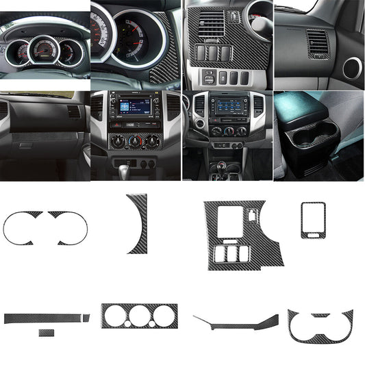 14Pcs Carbon Fiber Full Interior Kit Cover Trim for Toyota Tacoma 2012-2015