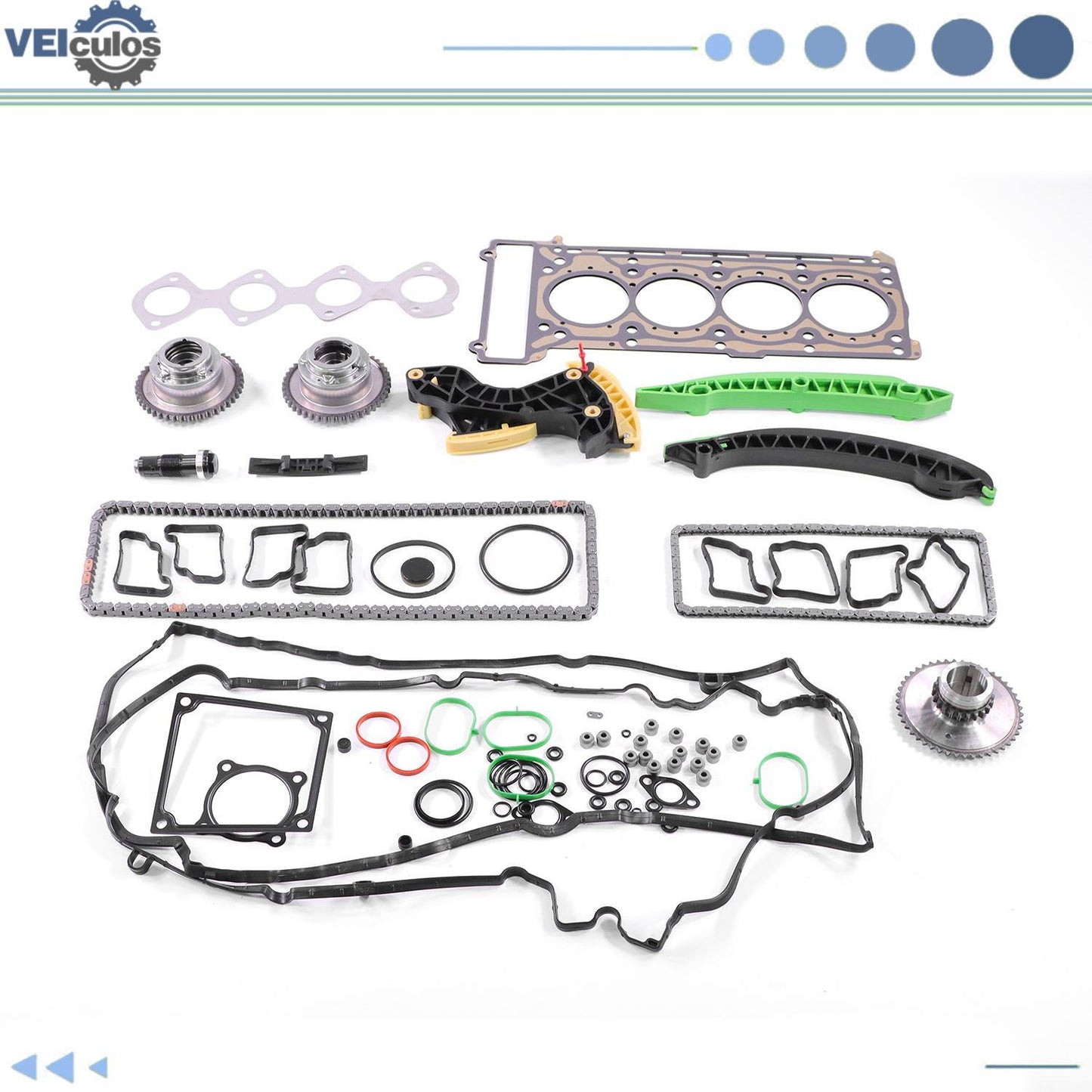 Timing Chain Kit  Camshaft Gears  Tensioner for Mercedes-Benz C250 SLK250 1.8L