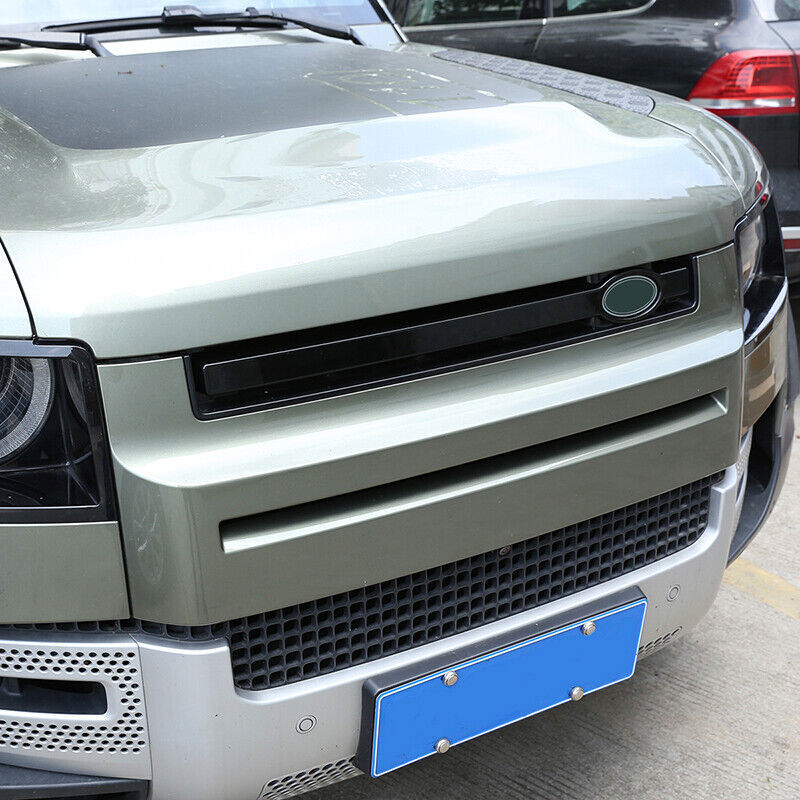 Gloss Black ABS Front Grill Moulding Trim Rod for Land Rover for Defender 2020-2023