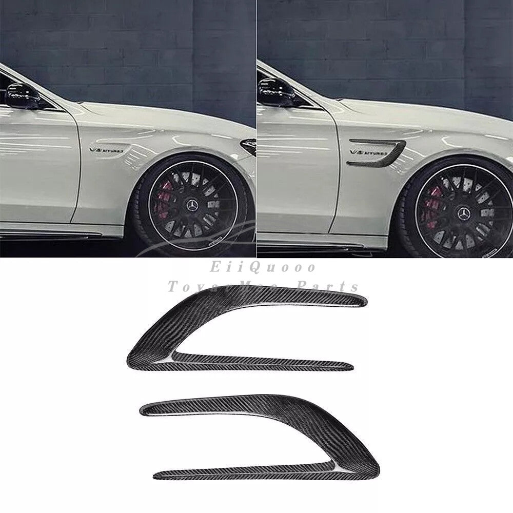 for Mercedes-Benz C-Class C43 C63 W205 AMG Carbon Fiber Side Fender Vent Cover