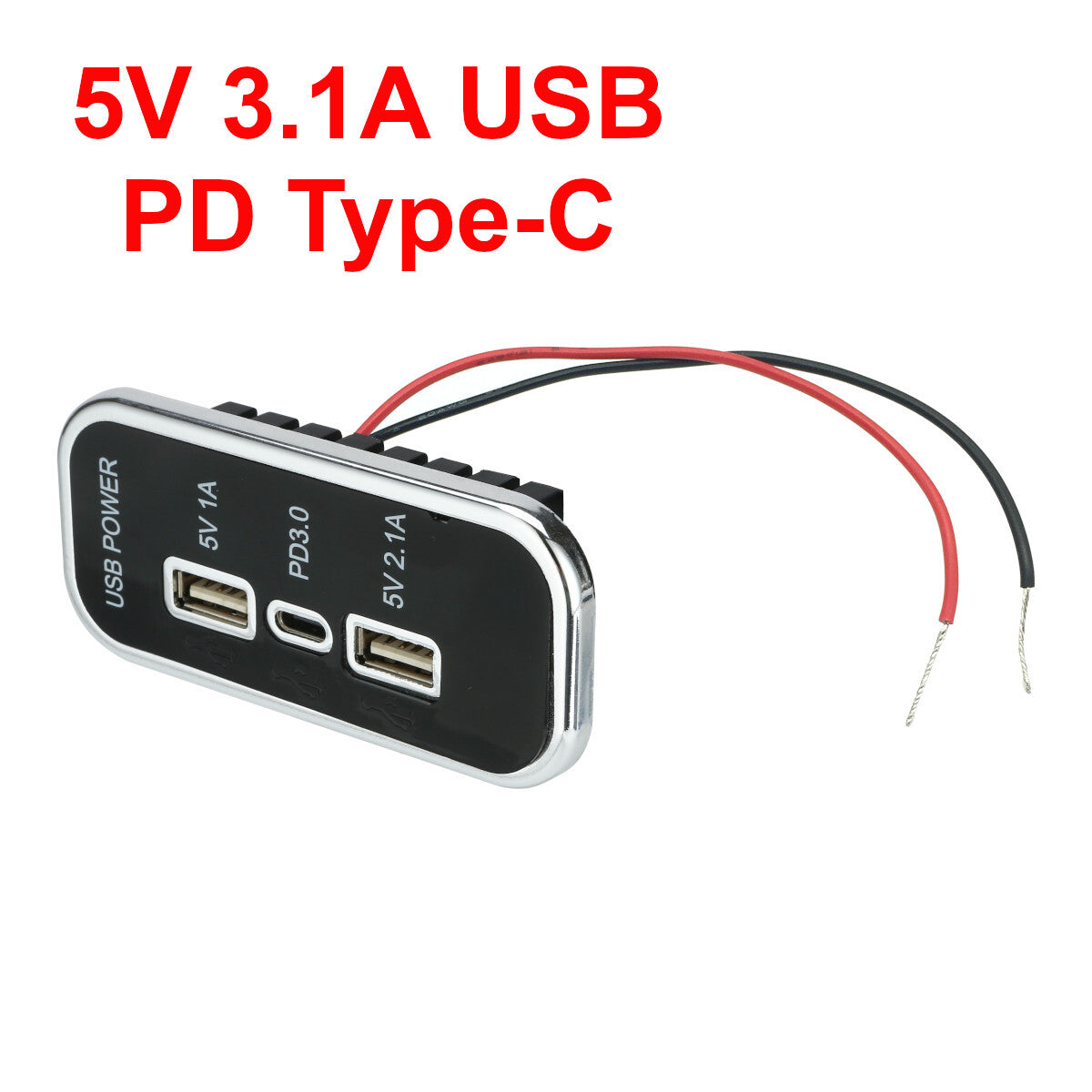 Car for Charger Socket PD Type-C USB Power Adapter Outlet For Mobile Phone Tablet