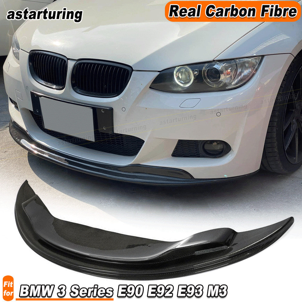 for BMW 3 Series E90 E92 E93 M3 2006-2013 REAL Carbon Front Bumper Lip Spoiler