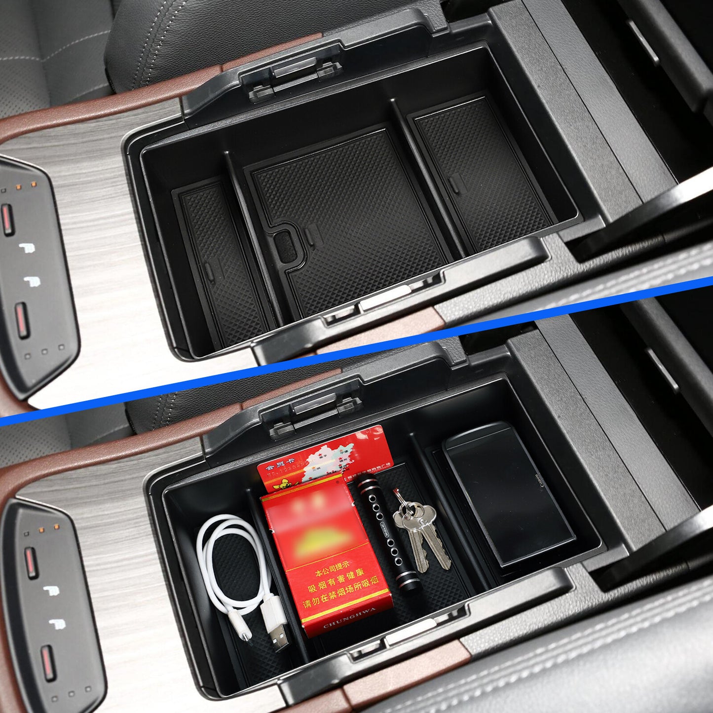 Car Armrest Storage Box for Harrier Venza 2021 ~ 2023 Center Console Accessories
