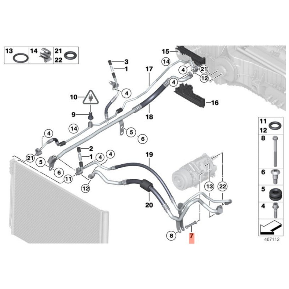 Spacer Bush for BMW 889520 64539167147