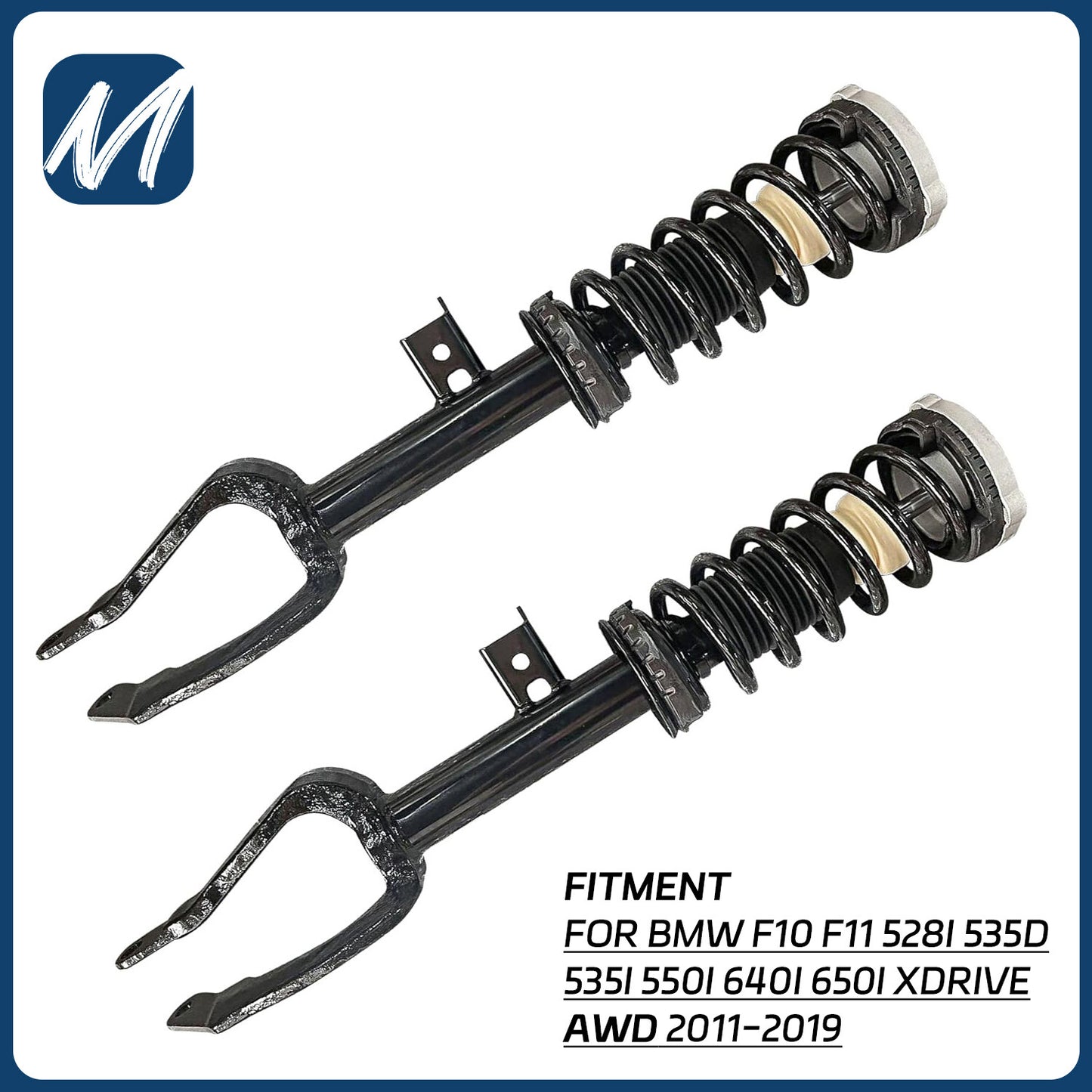 Two-piece front-mounted L+R hydraulic spring shock absorber strut auxiliary device suitable for Infiniti QX56 and QX80 (2011-21)