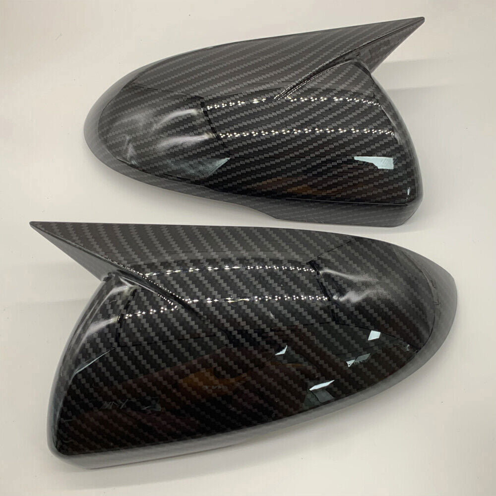 Carbon Fiber Horn Side Rear View Mirror Cover Trim Cap for Kia Optima K5 16-20