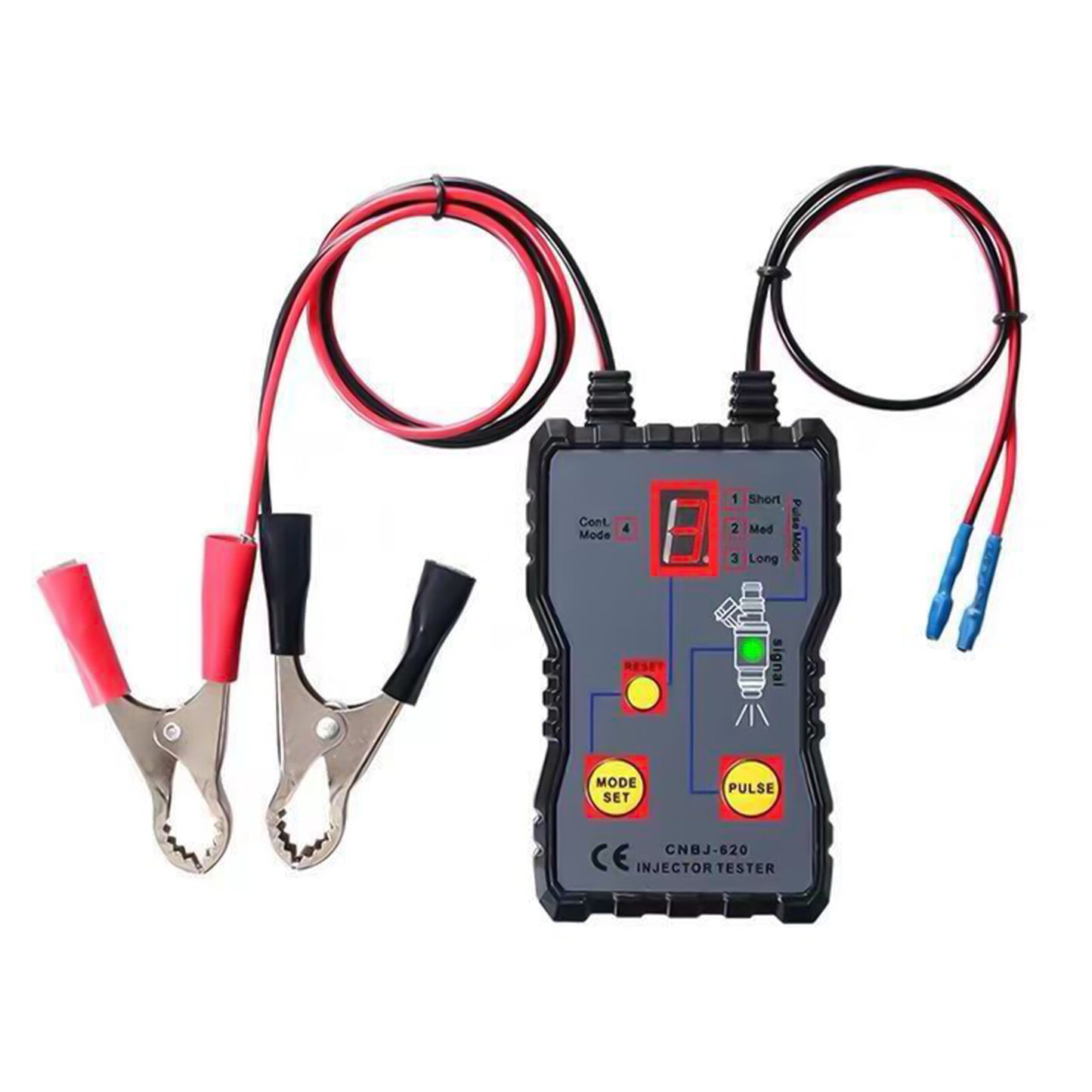 Automotive Fuel Injector Tester 4 Pluse Modes 12V Car Injector Cleaner Controler
