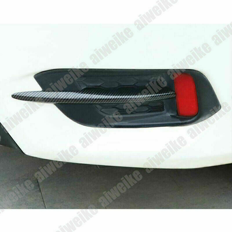 2PCS Carbon fiber Rear Fog light Cover Bezel Trim for Honda for Civic Sedan 2019-21