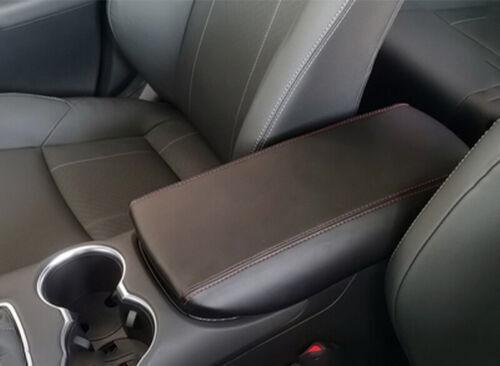 Suitable for Toyota Venza 2021-2024, black leather console storage armrest box panel cover.