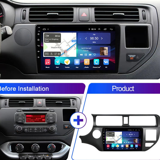 Android Car Radio Multimedia WiFi GPS Navigation for 12-15 for KIA RIO Carplay Head