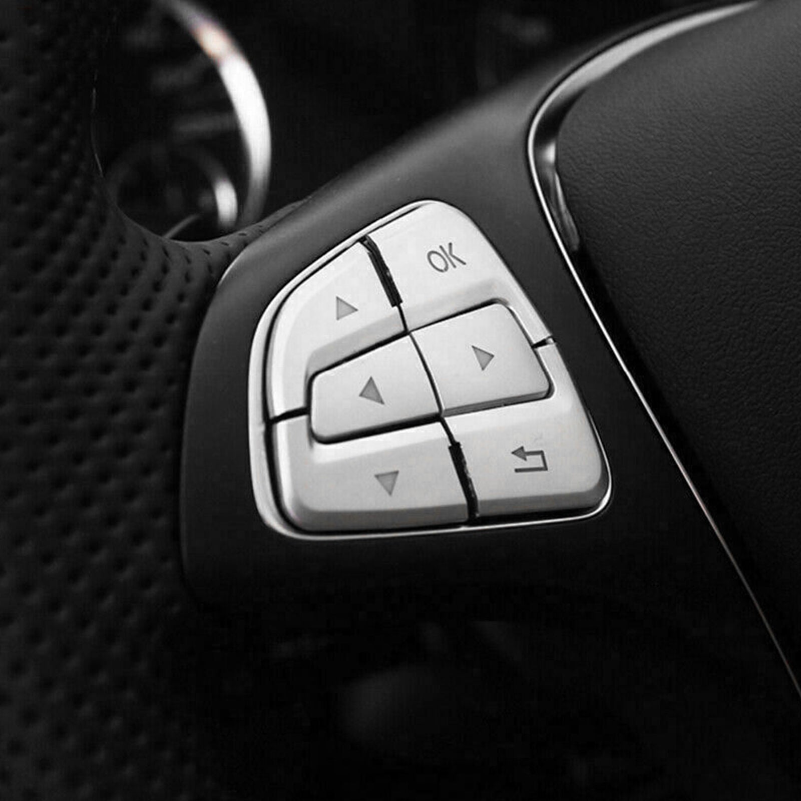 Car steering wheel button cover trim for Mercedes Benz GLE GLS A B GLA CLS class