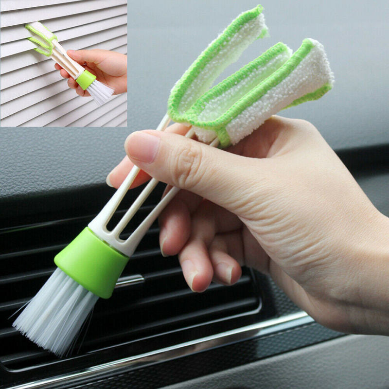 1 Car Cleaning Accessories Auto Air Conditioner Vent Blinds Brush Cloth Cleaner