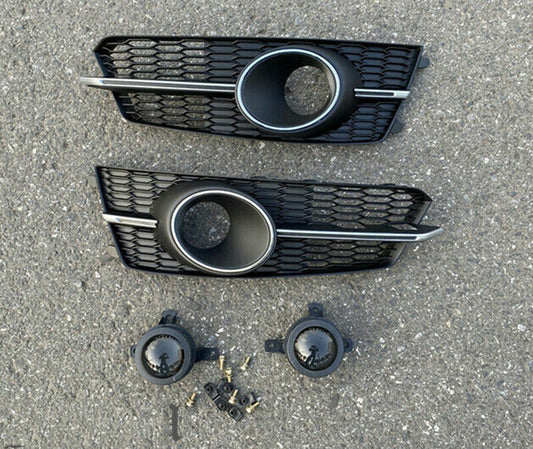for Audi A6 S6 S-Line 2016-18 Fog Light Grille Daytime Running Light Grill Decor