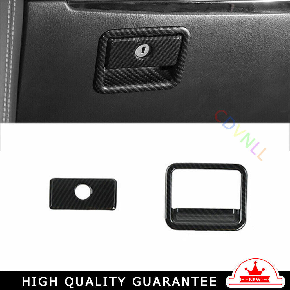 for Co -Pilot Storage Box Handle Sticker for Nissan Armada Y62 2017-2020 Carbon Fiber