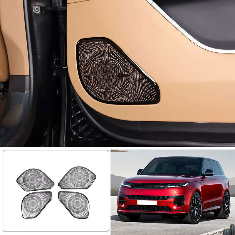 for Range Rover Sport 2023-24 Black Steel Inner Door Speaker Sound Cover Trim 4P