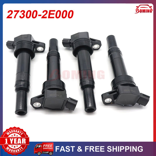 4X New 27300-2E000 New Ignition Coils for Kia Soul Forte for Hyundai for Tucson for Elantra