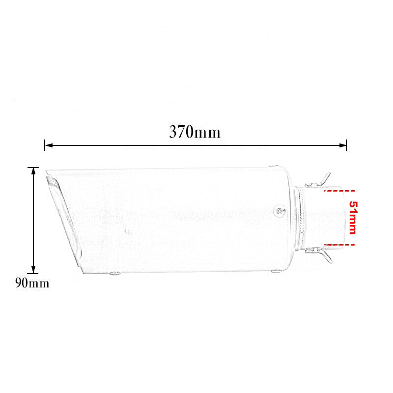 51mm 250mm Motorcycle Exhaust DB Killer Slip On Pipe Muffler Tips Replac Baffles