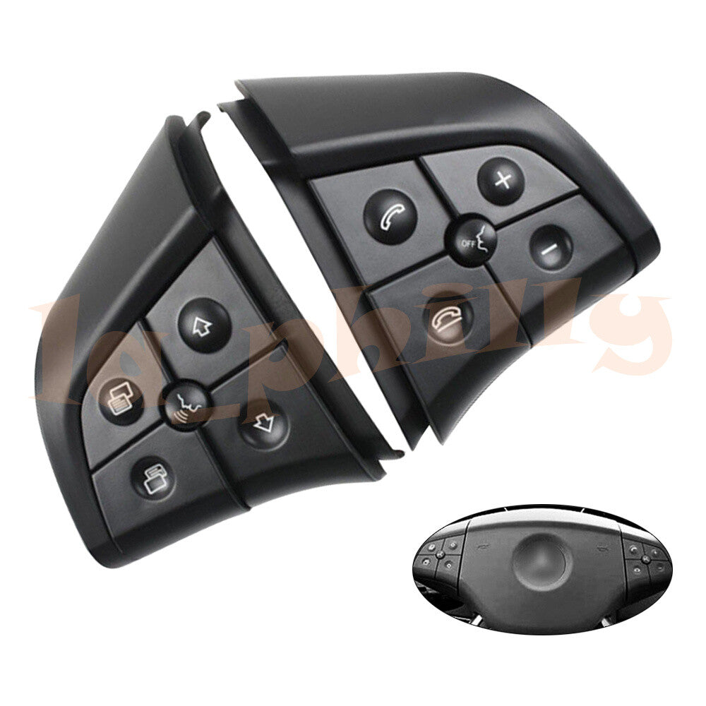 1 Pair Fit for Mercedes-Benz W164 W251 W245 Steering Wheel Switch 5 Button Black
