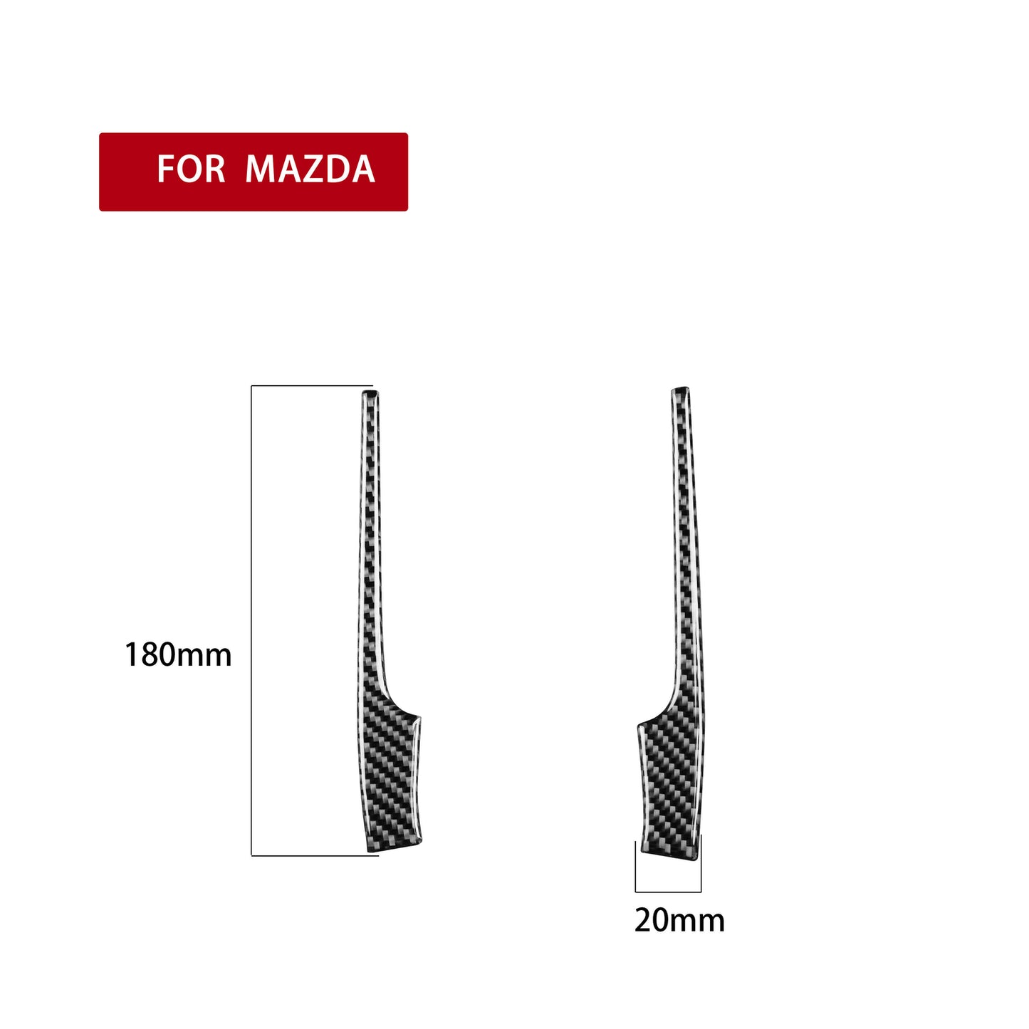 2Pcs Carbon Fiber Central Console Side Cover Trim for Mazda MX-5 Miata 2009-2015