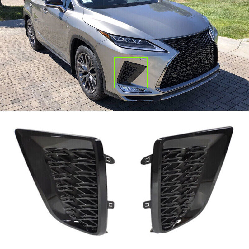 for Lexus RX350 RX450H 2020-2022 Sport Front Bumper Fog Light Grille Cover Black