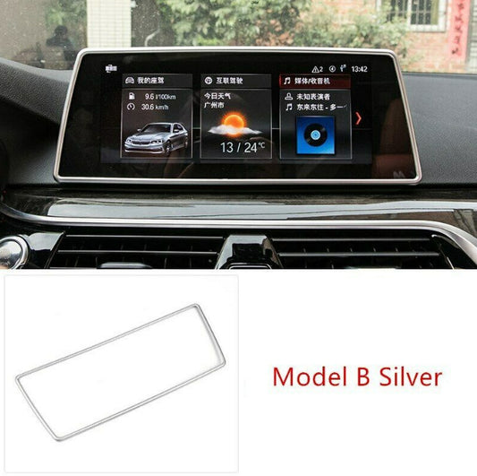 for BMW 5 Series G30 2018 Chrome Console GPS Navigation Screen Frame Cover Trim