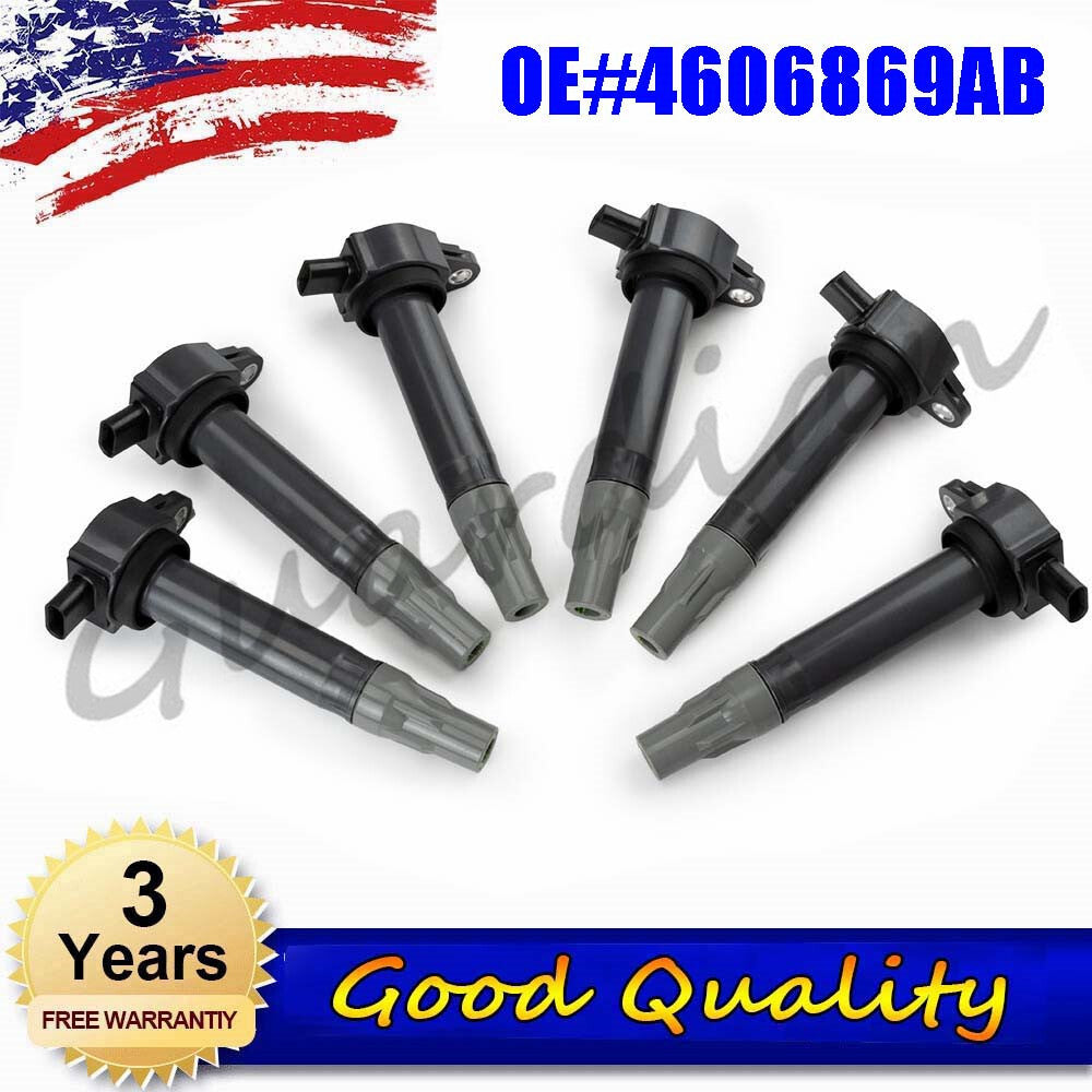 6 Ignition Coils 4606869AB for Chrysler 300 for Citro?n for PACIFICA SEBRING, for Dodge , for Volkswagen