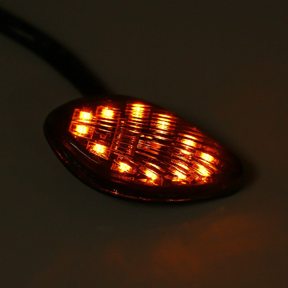 Anauto 1 Pair Motorcycle Flush LED Turn Signals Light Amber For Grom 2014-2016