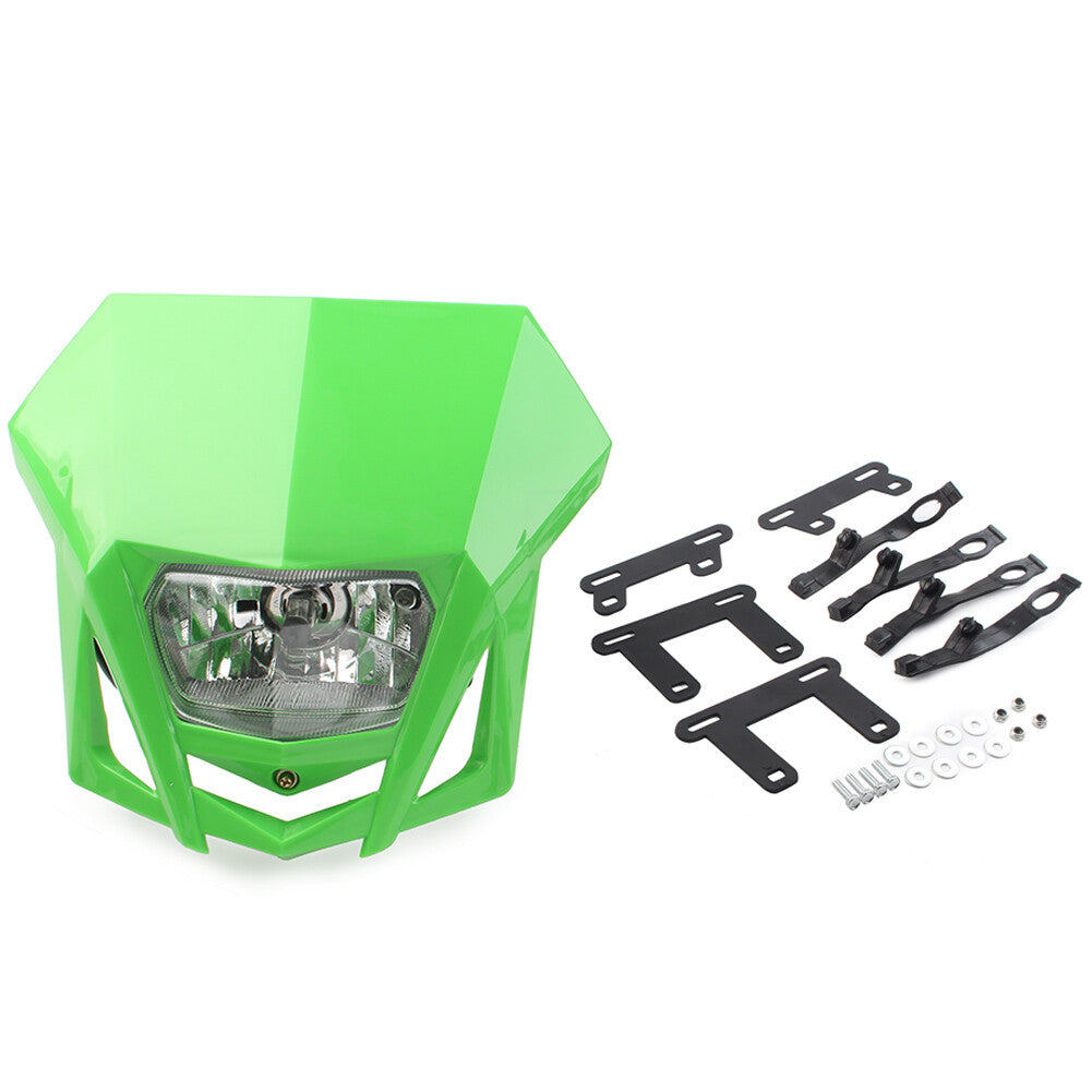 12V Headlight Fairing for Kawasaki KLX XR CRF DRZ RMZ for Yamaha Dirt Bikes Green