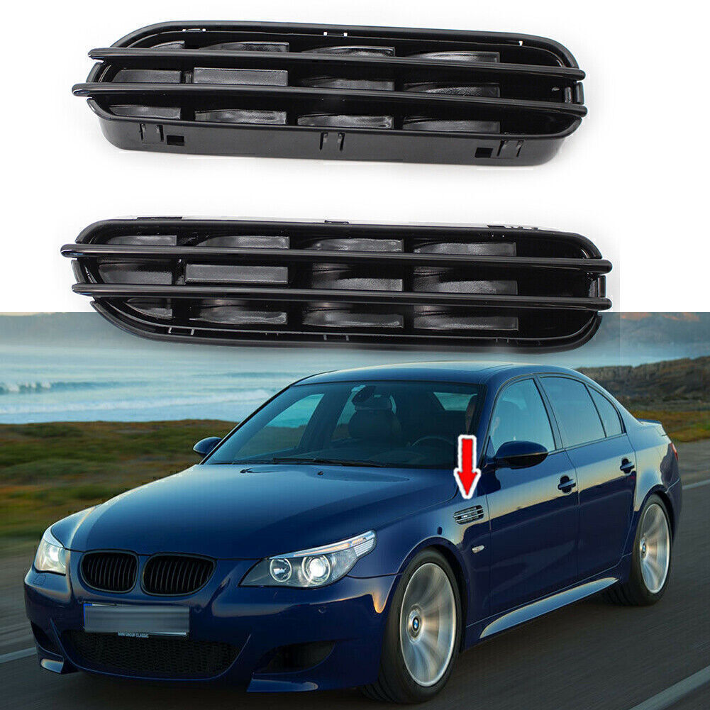 for BMW 5 Series E39 E60 E61 1991-10 M5 Side Fender Air Flow Vents Grille Grill