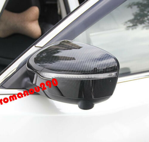 Replace for Nissan Rogue Sport 2017-2021 Carbon Fiber Look Rear view Mirror Trim