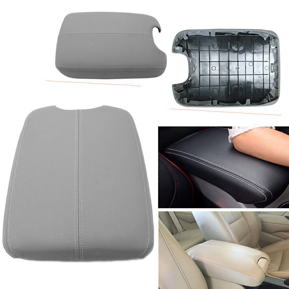 Armrest Center Console Lid Synthetic Leather Gray Fit for Honda Accord 2008-2013
