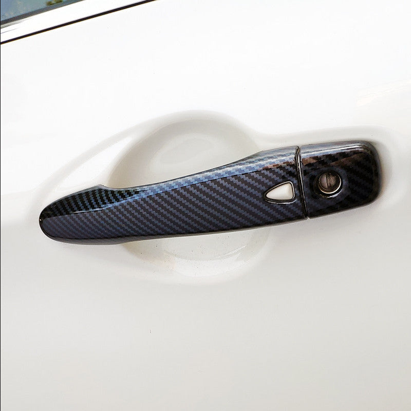 Fit for Nissan Kicks 2017-2020 Carbon fiber Style Side Door Handle Cover Trim
