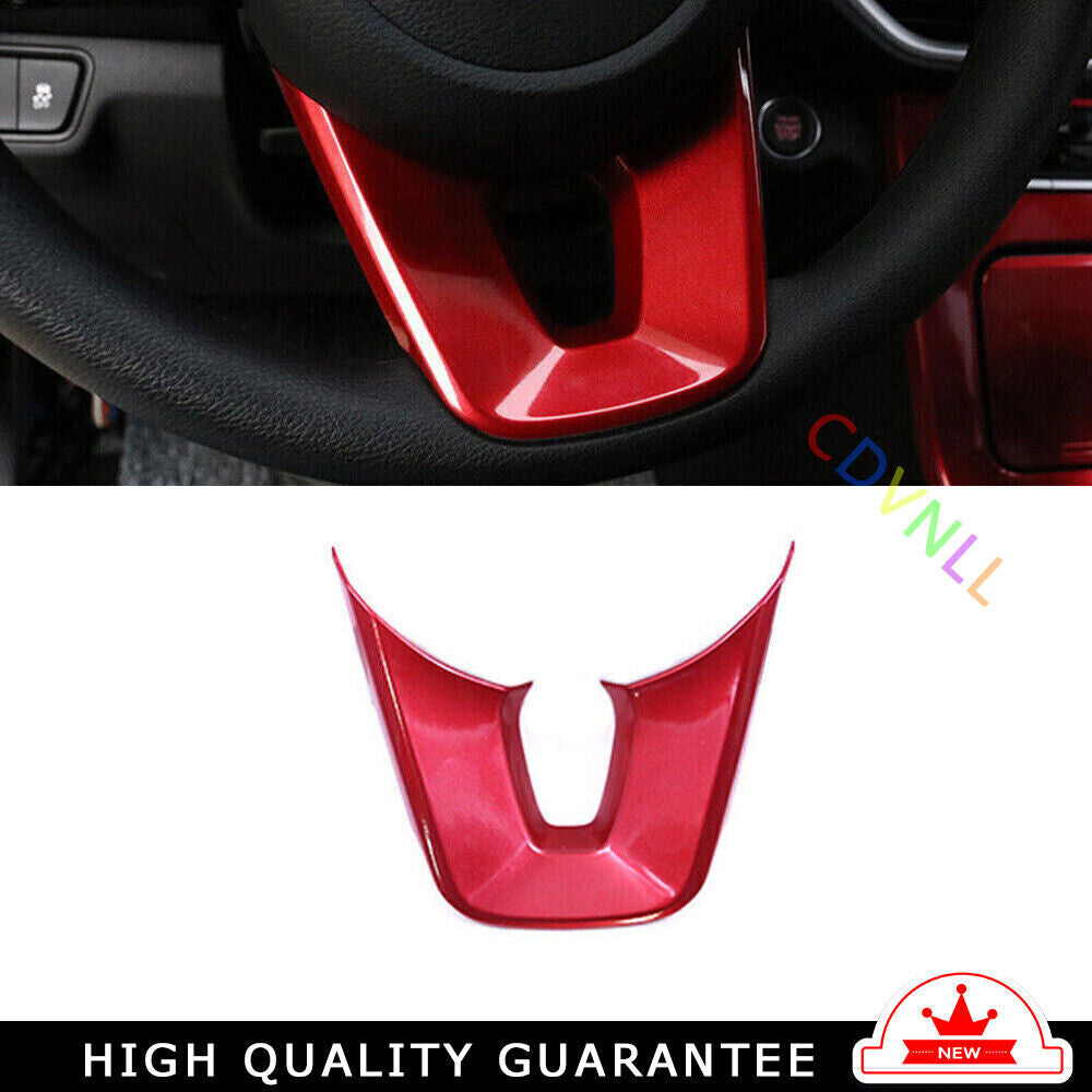 Car Inner Steering Wheel U Type Cover Trim for Kia K3 Forte 2019-2022 Bright Red