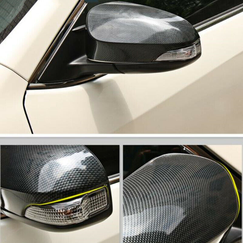 for Toyota for Camry 2012-2017 Carbon Fiber Door Mirror Overlay Rear View Cover Trim