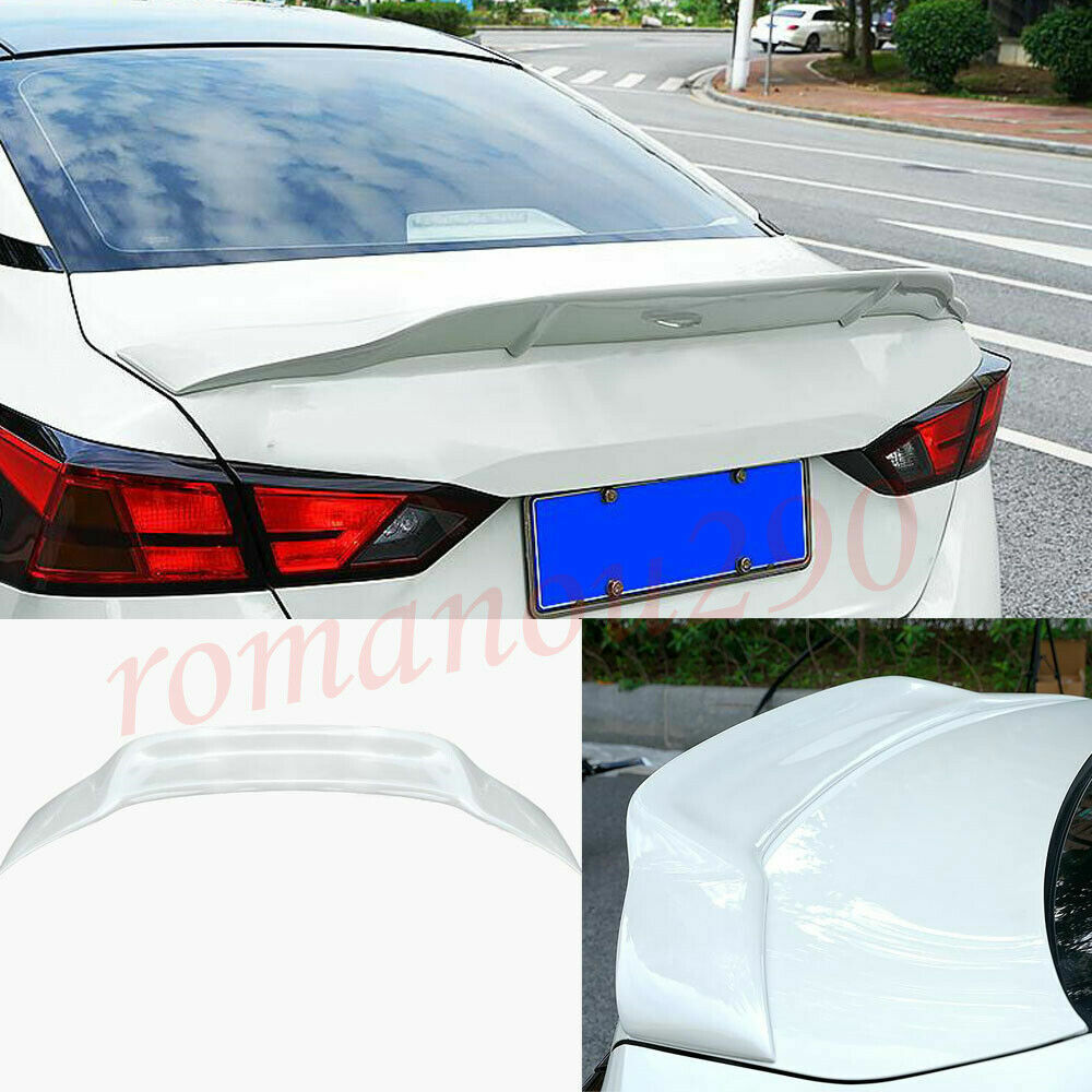 for Nissan Altima 2019-2022 White Rear Trunk Sport Spoiler Tail Wing Lip Cover