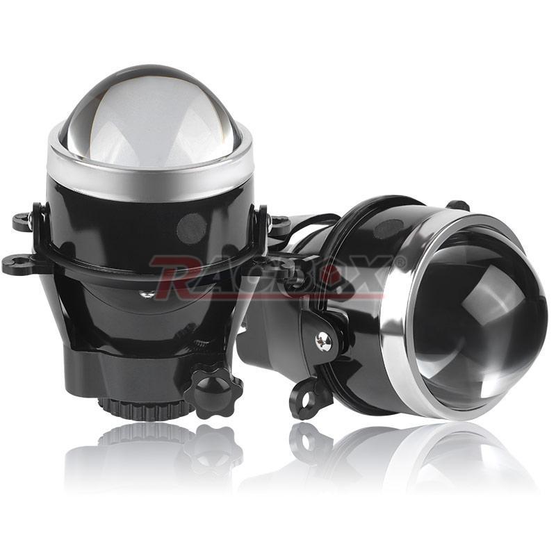 2PC 3.0 Fog Light HID Bi-Xenon Projector Lens Hi/Lo H11 LED Retrofit For