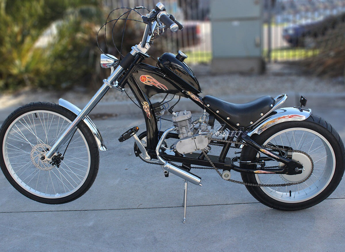 80cc Motorised Bike Kit 2-Stroke Bicycle Engine Motor Refit for 26 28 Cycle