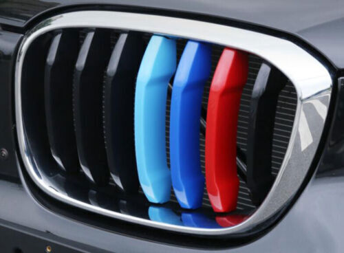 for BMW X3 X4 2018-2021 3-Color Front Center Mesh Grille Grill Strips Cover Trim