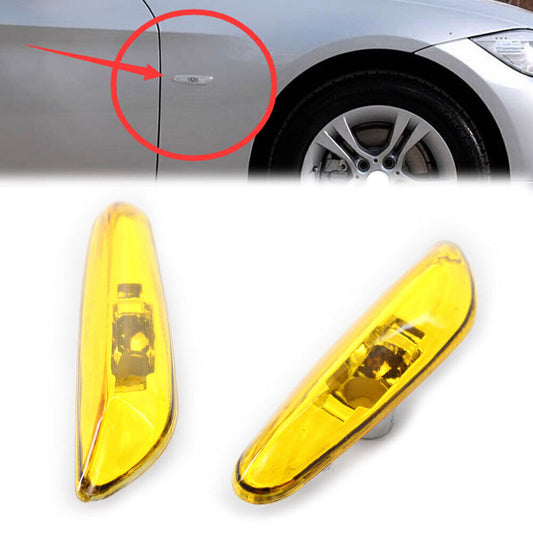 2PCS Side Marker Light Turn Signal Lamp Yellow for BMW E46 4DR 02-05 63137165915