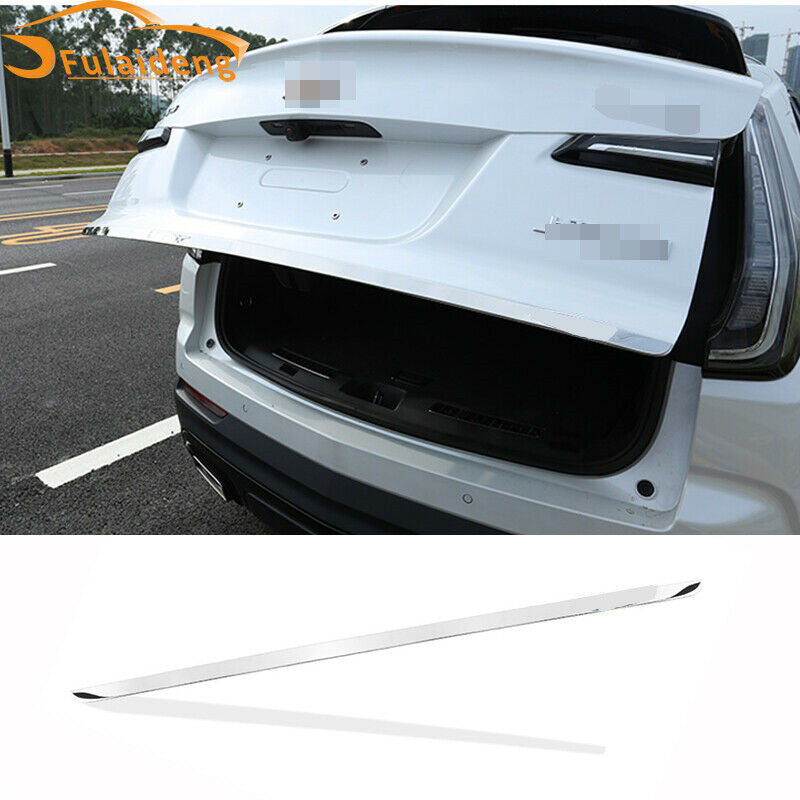 1P for Cadillac XT4 2018-2021 STAINLESS REAR TRUNK TAIL GATE DOOR LID COVER TRIM