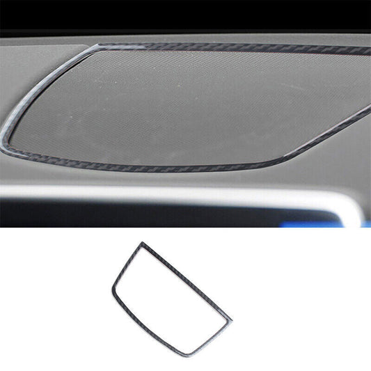 for BMW X5 X6 2014-18 Real Carbon Fiber Console Dashboard Speaker Cover Trim 1P