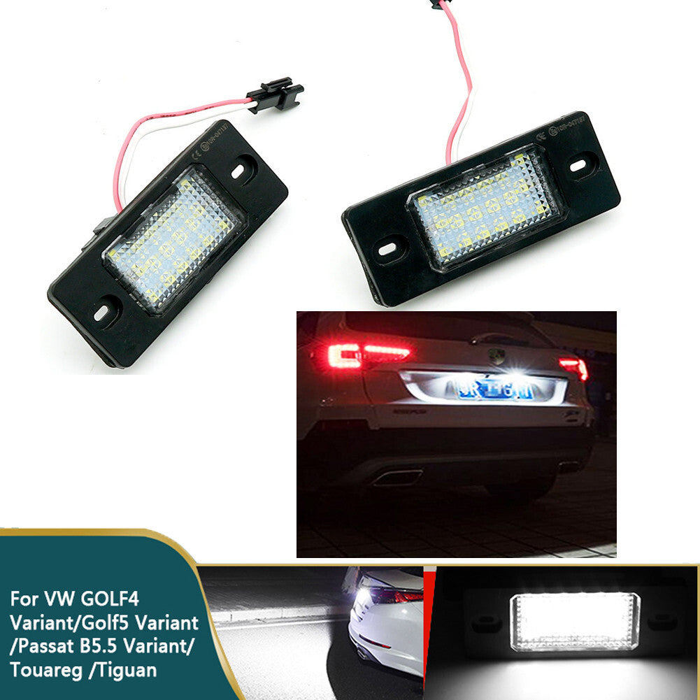 2x LED Number License Plate Lights Lamp for Porsche for Cayenne 2002-2010 for VW GOLF4