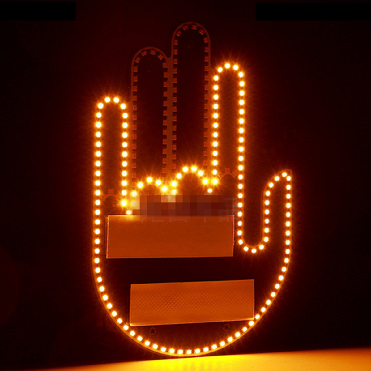 LED Car Gesture Light Rear Window Warning Finger Signal Lamp Funny Accessories