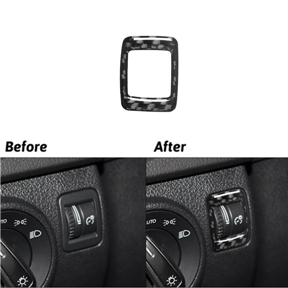 Carbon Fiber Dimmer Light Switch Trim for Volkswagen for Tiguan 2013-2017