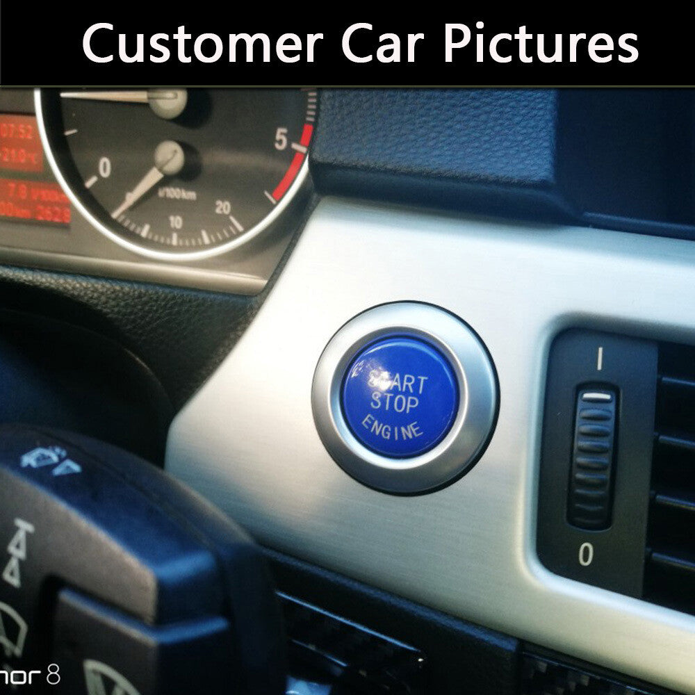 Blue Engine Start Stop Push Button Cover for BMW E Chassis 1 3 5 7 X3 X5 Series
