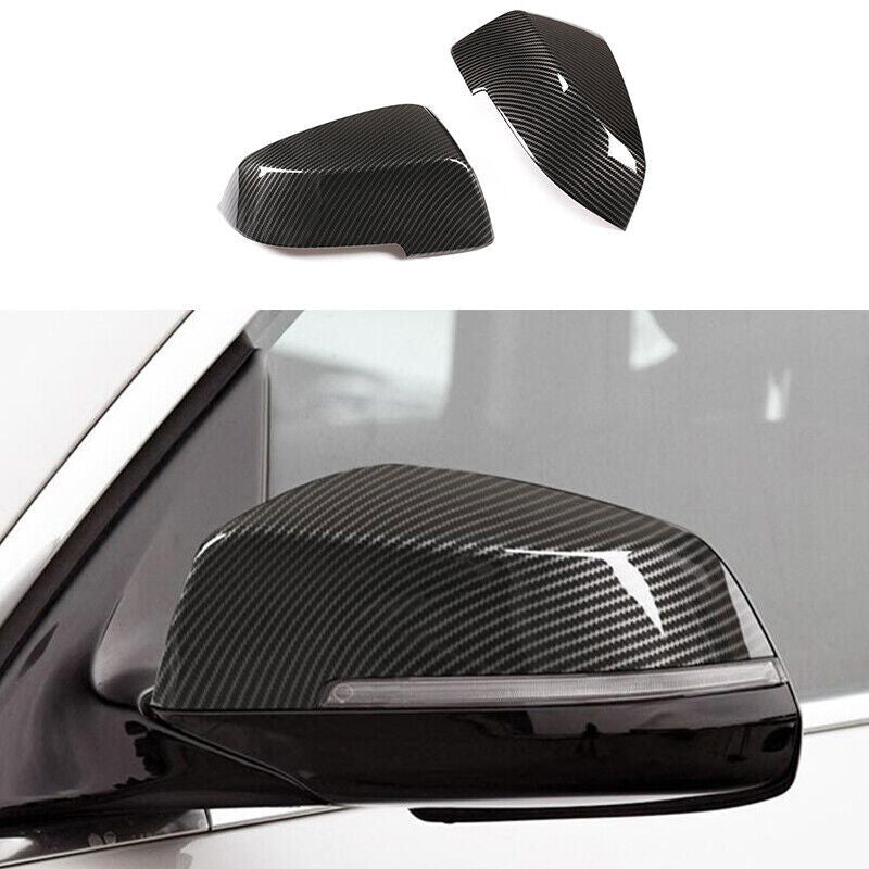 Fit for BMW 5 Series 2011-2016 ABS Carbon Fiber Rear View Side Mirror Cover Trim