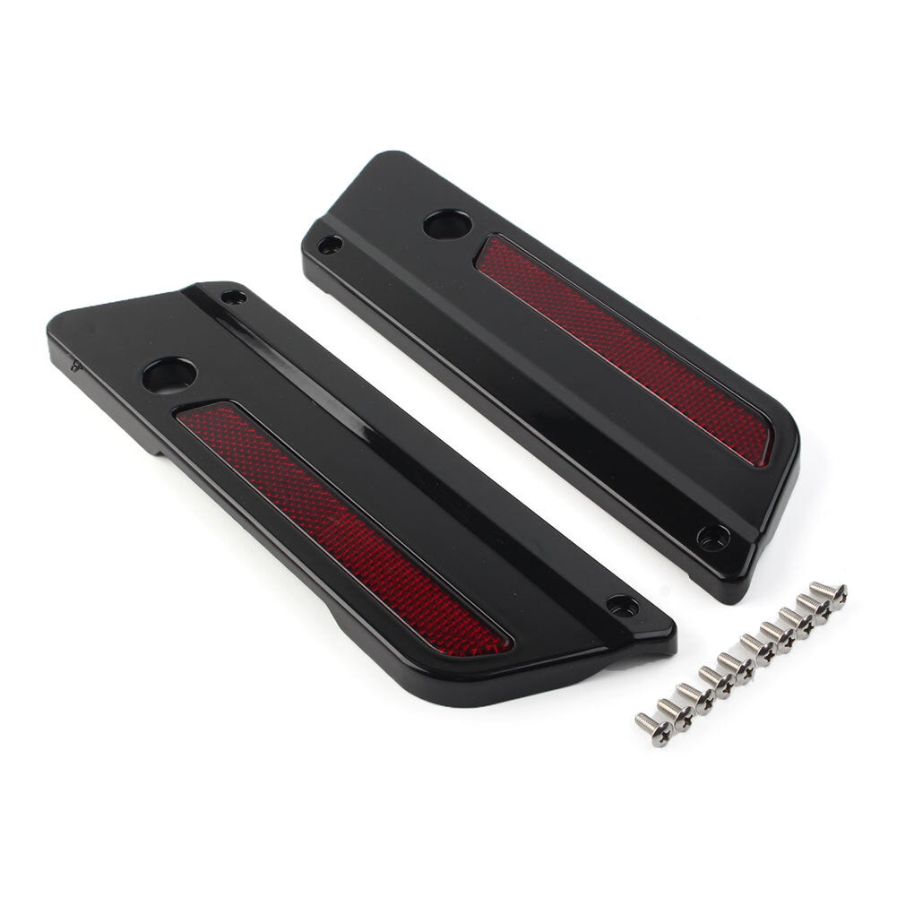 Satteltaschen-Verschlussplattenabdeckung f¨¹r for Harley Touring 1993-2013 Schwarz